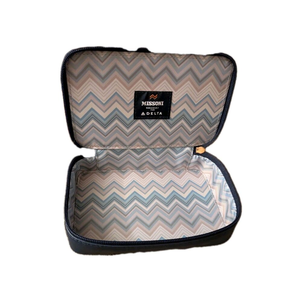 Navy Blue Delta One Missoni Travel Case Small